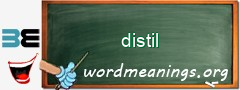 WordMeaning blackboard for distil